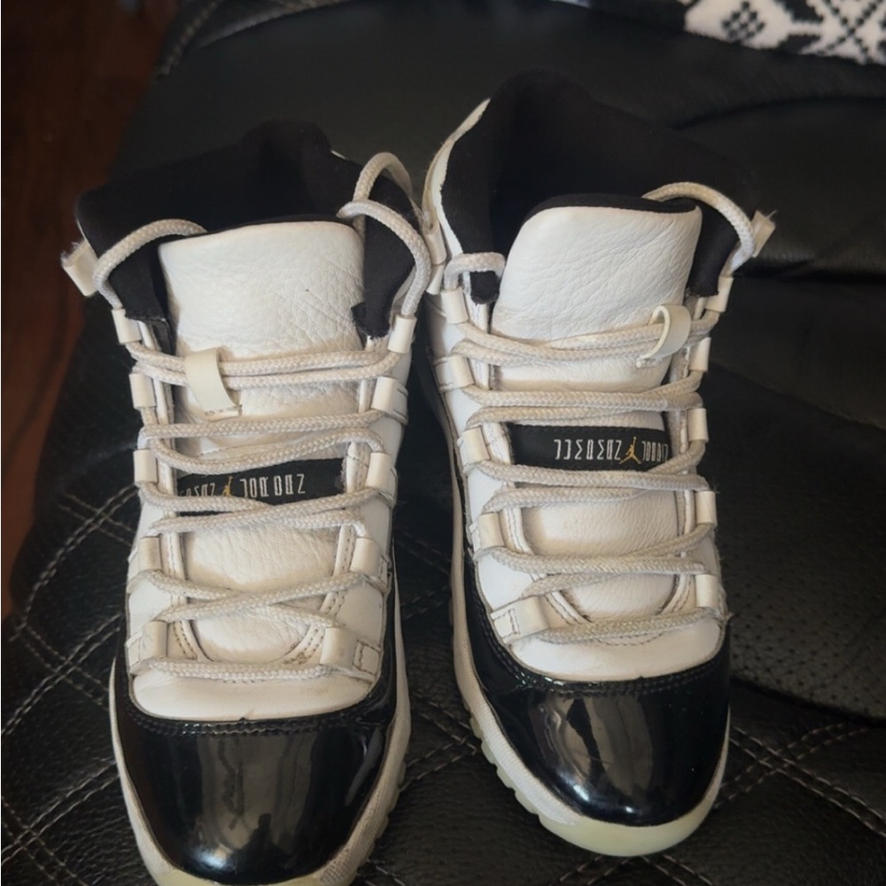 Jordan Kids Black and White Sneakers